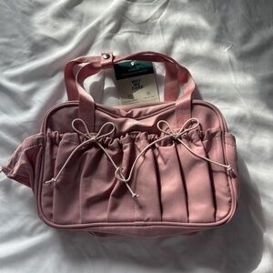Pink Gathered Tote Bag for Women